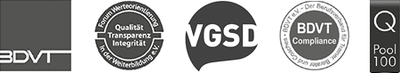 Logos & Zertifizierungen BDVT, VGSD & QPool 100